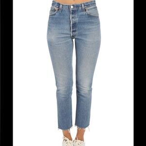 RE/DONE Levi's High Rise Ankle Crop Taper Jean Size 27